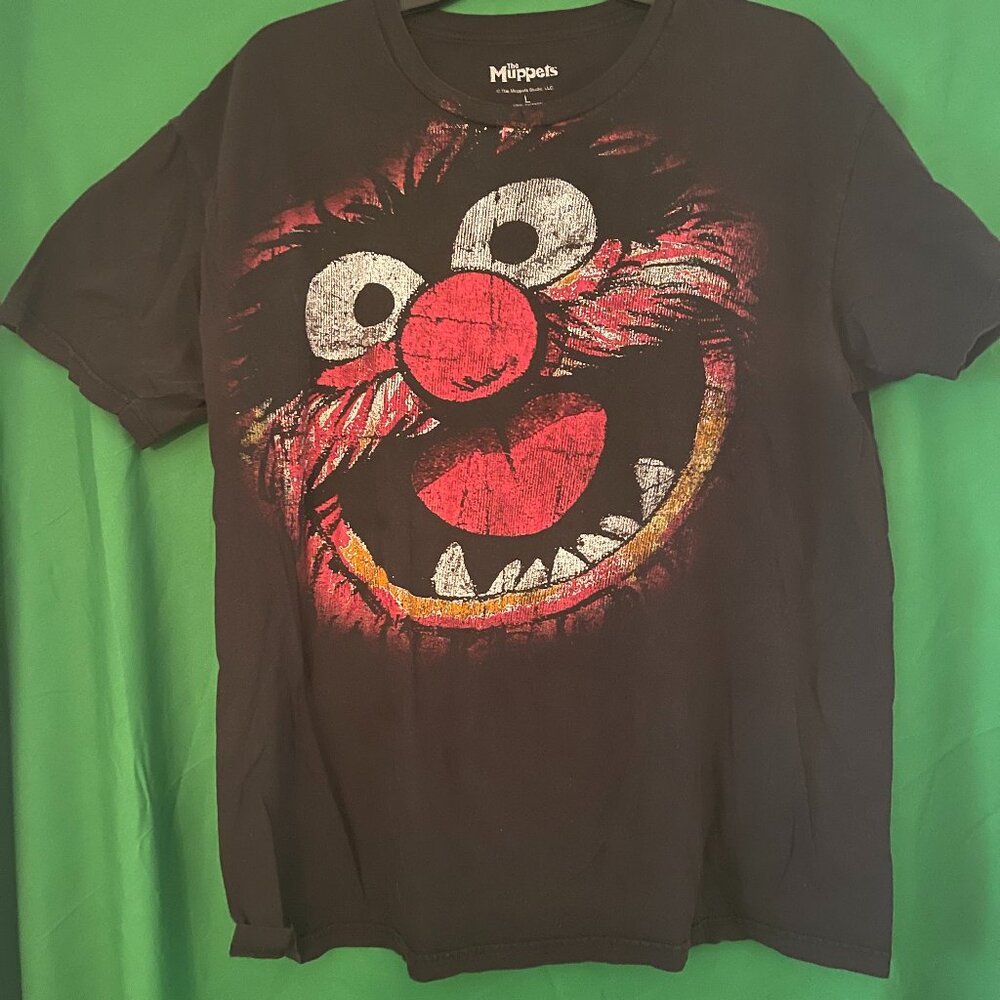 Vintage Anima Shadow Shirt Men L Black Jim Henson Big Face Sesame Street Muppets
